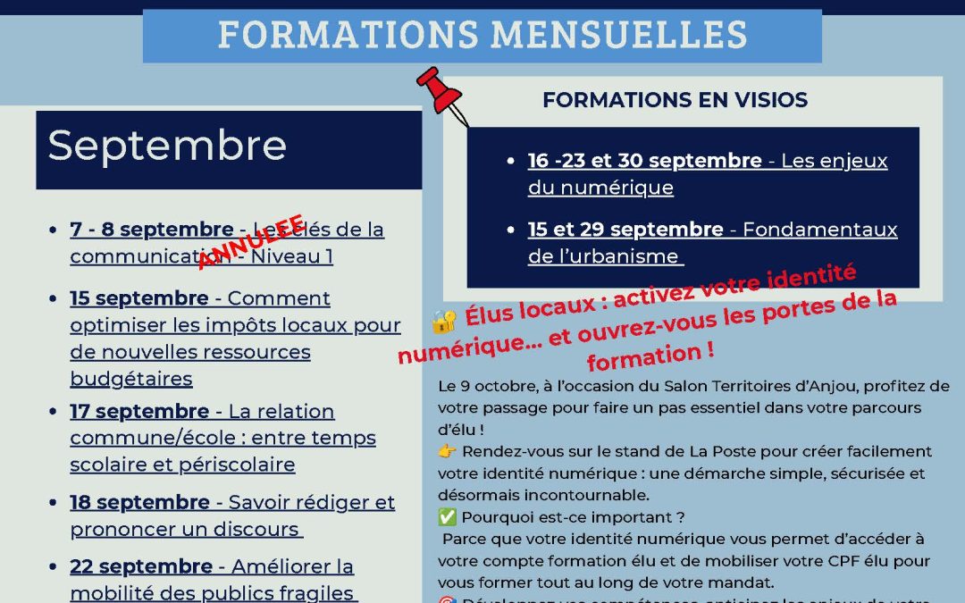 Newsletter#3 – Formations de Septembre
